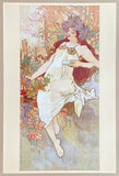 Alfons Mucha exhibition poster - Fall - Art Nouveau - Lady - museum artist - art print - Jugenstil - Prague - Czech