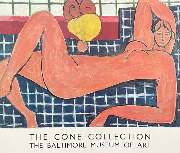 Henri Matisse exhibition poster - The Cone Collection  - The Baltimore Museum of Art - museum artist - art print - 1991