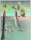 Salvador Dali exhibition poster - Femme a Tete de Roses - surrealist - museum artist - art print