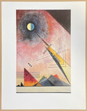 Vassily Kandinsky exhibition poster - Hinauf - Up - museum artist - large vintage art print - 1992