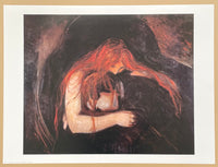 Edvard Munch exhibition poster - The vampire - museum artist - art print