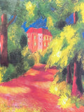 August Macke exhibition poster - The red house - expressionist - museum artist - art print