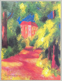 August Macke exhibition poster - The red house - expressionist - museum artist - art print