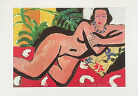 Henri Matisse exhibition poster - Nude with palms - museum artist - art print - woman lying on sofa