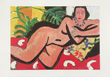 Henri Matisse exhibition poster - Nude with palms - museum artist - art print - woman lying on sofa