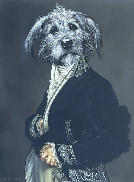 Thierry Poncelet exhibition poster - The Archduke - dog portrait - museum artist - art print - Belgian artist