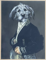 Thierry Poncelet exhibition poster - The Archduke - dog portrait - museum artist - art print - Belgian artist