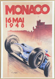 Georges Mattei exhibition poster - Formula 1 - Grand prix - Monaco - 16 May 1948 - car race - art print - high quality reproduction