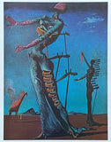 Salvador Dali exhibition poster - The burning giraffe - museum artist - art print - surrealist - 1990