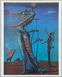 Salvador Dali exhibition poster - The burning giraffe - museum artist - art print - surrealist - 1990