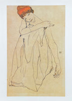 Egon Schiele exhibition poster - The dancer - woman - portrait - museum artist - art print