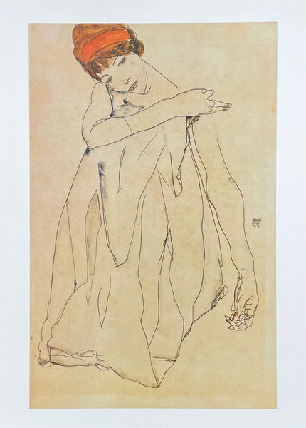 Egon Schiele exhibition poster - The dancer - woman - portrait - museum artist - art print