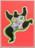 Niki de Saint Phalle exhibition poster - Leaping Nana - museum artist - art print