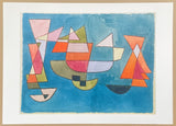 Paul Klee exhibition poster - Sailing Boats - cubism - German painter - museum artist - art print