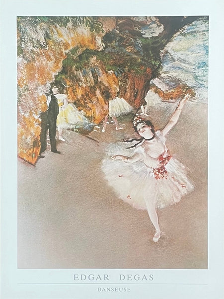 Edgar Degas exhibition poster - Danseuse - dancer - ballet - ballerina - museum artist - art print - impressionist