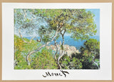 Claude Monet exhibition poster - Landscape in Bordighera - impressionist - museum artist - art print