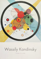 Wassily Kandinsky exhibition poster - Circles in a circle - museum artist - art print - 1999