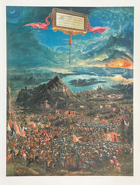 Albrecht Altdorfer exhibition poster - The battle of Alexander at Issus - Die Alexanderschlaft - German renaissance - museum - art print