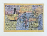 Paul Klee exhibition poster - Steamer and sailboat - museum artist - art print