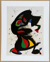 Joan Miro exhibition poster - Upright figure - museum artist - art print - surrealism - offset litho - 1998