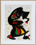 Joan Miro exhibition poster - Upright figure - museum artist - art print - surrealism - offset litho - 1998