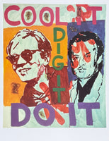 Martin Kippenberger exhibition poster - cool it - dig it - do it - museum artist - art print - excellent condition - pop art