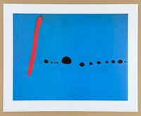 Joan Miro exhibition poster - Blue II - museum artist - art print - surrealism - 1999