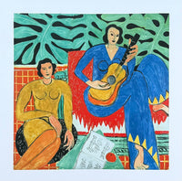 Henri Matisse exhibition poster - The music - two women - guitar - French Art - museum artist - art print - 2005