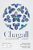 Marc Chagall exhibition poster - La Rose Bleue - museum artist - art print - love