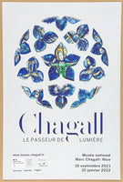 Marc Chagall exhibition poster - La Rose Bleue - museum artist - art print - love
