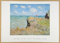Claude Monet exhibition poster - Cliff Walk at Pourville - impressionism - romantic - museum artist - art print