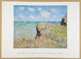 Claude Monet exhibition poster - Cliff Walk at Pourville - impressionism - romantic - museum artist - art print