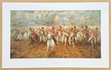 Lady Butler exhibition poster - Scotland for ever - museum - art print - Elizabeth Southerden Thompson - history - offset lithograph - 1988