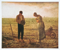 Jean Francois Millet exhibition poster - The Angelus - Barbizon - farmers - museum artist - art print - realism