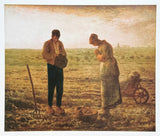 Jean Francois Millet exhibition poster - The Angelus - Barbizon - farmers - museum artist - art print - realism