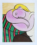 Pablo Picasso exhibition poster - Woman with yellow hair - museum artist - art print