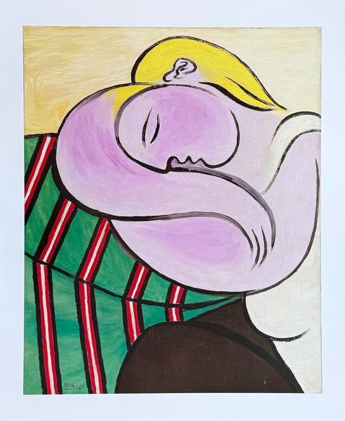 Pablo Picasso exhibition poster - Woman with yellow hair - museum artist - art print