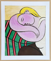 Pablo Picasso exhibition poster - Woman with yellow hair - museum artist - art print