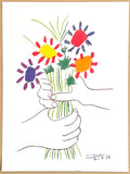 Pablo Picasso exhibition poster - Bouquet - flowers - still life - thank you - love - museum artist - art print