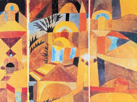 Paul Klee exhibition poster - Temple gardens - museum artist - art print - offset lithograph
