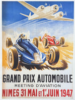 Geo Ham exhibition poster - Formula 1 - Grand prix automobile - car race - offset lithograph - high quality reproduction - art print