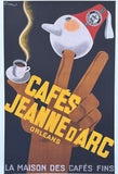 Cafes Jeanne d'Arc exhibition poster - Cappuccino - coffee - kitchen art - restaurant - bar - decorative art print