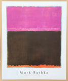 Mark Rothko exhibition poster - Untitled, 1953 - National Gallery of Art - pink - black - American museum artist - art print - 1998