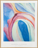 Georgia O'Keeffe exhibition poster - Music - Pink and Blue II - museum artist - art print - offset lithograph