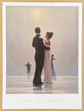 Jack Vettriano exhibition poster - Dance me to the end of love - white romantic - dancing couple - museum artist - art print