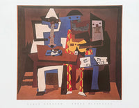 Pablo Picasso exhibition poster - Three musicians - museum artist  art print - music - cubism
