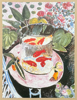 Henri Matisse exhibition poster - Still life with goldfish - French Art - museum artist - art print - 1999