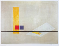 Laszlo Moholy-Nagy exhibition poster - Composition Z 1 - BAUHAUS - museum artist - art print - 1988