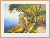 Carl Frederik Aagaard exhibition poster - Pergola in Amalfi - museum artist - art print