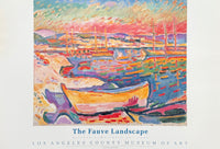 Georges Braque exhibition poster - Boats on the Beach - The Fauve Landscape - Los Angeles County Museum - art print - 1990